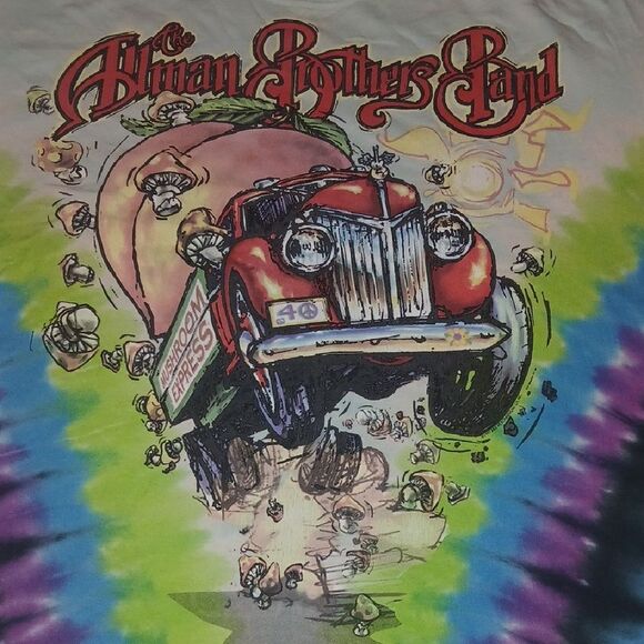 Vintage 1997 The Allman Brothers Band  Tie-Dye Graphic T-Shirt - Picture 2 of 6